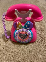 Minnie Mouse Happy Helpers 7” Talking Telephone, Disney Pink Works - $11.29