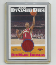 Dermarr Johnson (Atlanta) 2001 Topps Heritage Dynamite Duds Relic Insert #DD10 - £7.56 GBP