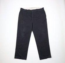 Vintage 90s Dickies Mens 42x30 Spell Out Wide Leg Work Mechanic Pants Black USA - £46.68 GBP