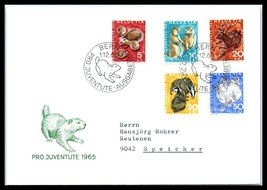 1965 Switzerland Fdc Cover - Pro Juventute - Wild Animals, Bern F11 - £2.33 GBP