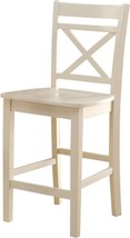 ACME Furniture Tartys Counter Height Chair (Set of 2), Cream - £164.94 GBP