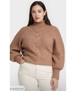 Plus Size Women&#39;s Turtleneck Pullover Sweater Camel Brown Size 1x - £15.77 GBP