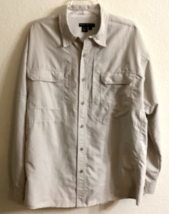 Royal Robbins Outdoor Shirt Women&#39;s XL Tan Pockets Roll Tab Sleeve Hikin... - $24.00