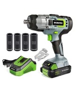 WORKPRO 20V Cordless Impact Wrench, 1/2-inch, 320 Ft Pounds Max Torque, ... - £106.49 GBP