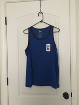 Miller Lite Men&#39;s Blue &amp; Black Sleeveless Shirt Top Tank Size 2XL - $37.83