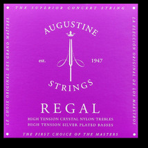 Augustine Guitar String Regal Blue High Tension 1 Set  - 6 Strings - £10.21 GBP