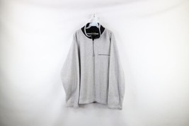 Vintage 90s Streetwear Mens Large Distressed Half Zip Fleece Pullover Sweater - £35.57 GBP