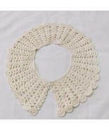 Vintage Cream Crochet Lace Collar Detachable Handmade Sewing Notions - £15.60 GBP