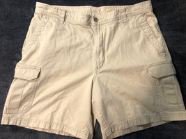 Columbia Shorts Mens 36 Beige Khaki Nylon Pockets Outdoor Hiking Fishing... - $16.72