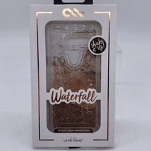 Case-Mate Waterfall Series Liquid Glitter Case for LG G8 ThinQ - Clear/Gold New - £11.95 GBP