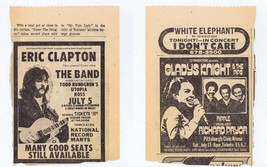ORIGINAL Vintage July 5 1974 Eric Clapton / Gladys Knight Pittsburgh Concert Ad - £38.91 GBP