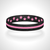 Reversible Thin Pink Line Bracelet Wristband Support Cancer Survivors &amp; Research - £9.49 GBP