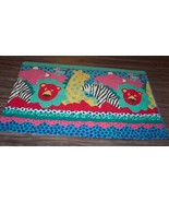 VINTAGE 1990&#39;s Revman Zoo Jungle ANIMALS Children&#39;s PILLOW CASE Lion Zeb... - $25.04 CAD
