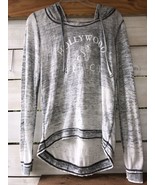 U.S. Apparel Jr/Wm S Hollywood Beach FL Hooded Gray thin Fleece Shirt To... - £13.86 GBP