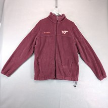Columbia Virginia Tech Full Zip Fleece Jacket Men&#39;s L VT Burgundy Sports... - €31,06 EUR