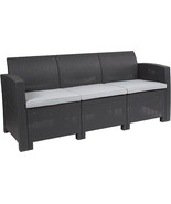 Dark Gray Rattan Outdoor Sofa DAD-SF2-3-DKGY-GG - £337.14 GBP