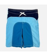 Lands&#39; End Kids Boy&#39;s Swim Trunks Swimsuit Blue Colorblock Size 10/12 - $221.44 MXN