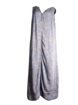 J. Jill Border Print V-neck Tank Maxi Dress Womens Paisley Blue Size Medium - £18.57 GBP