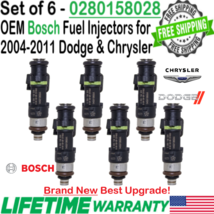 NEW OEM Bosch x6 Best Upgrade Fuel Injectors for 2008-2010 Dodge Avenger 2.7L V6 - £218.01 GBP