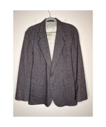 1980s Pendleton Grey Wool Tweed Houndstooth Western Rodeo Cowboy Blazer 42 - €32,84 EUR