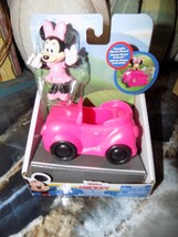 Disney Minnie Mouse Daily Driver Vehicle Toy Car &amp; Posable Figure NEW - $12.88