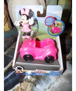 Disney Minnie Mouse Daily Driver Vehicle Toy Car &amp; Posable Figure NEW - $239.24 MXN