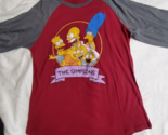 The Simpsons Sleep Pajama Shirt Mens XL Burgundy Gray Homer Choking Bart... - $14.80