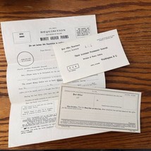 Antique 1906 Money Order Form Requisition Unused 4 Pc Post Office Washington DC - £21.90 GBP