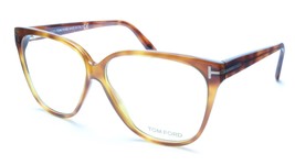 Tom Ford TF5302 053 Eyeglasses Frame Brown Tortoise Acetate Italy Made 57-11-140 - £143.84 GBP