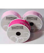 1 1/2 in celebrate it ribbon 54 yds scalloped edge 2 light pink &amp; 1 Dark... - £7.78 GBP