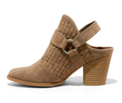Universal Thread Women&#39;s Olive Back Strap Heeled Bootie - Taupe 6W NEW i... - $19.99