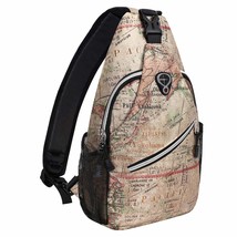 MOSISO Sling Backpack,Travel Hiking Daypack Pattern Rope Crossbody Shoul... - £28.76 GBP