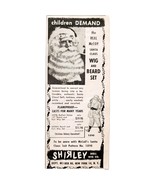 1957 Shirley Doll Wig Co Santa Claus Beard Advertisement Christmas Costu... - $19.99