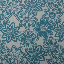 Golding Full Bloom Turquoise Blue Large Jacob EAN Floral Fabric By Yard 54"W - $6.89
