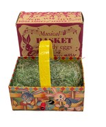 Vintage Mattel Musical Peter Cottontail Easter Basket Wind Up Toy Original Box - £77.07 GBP
