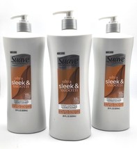 3 Huge Suave Professional PUMP CONDITIONER Frizz Control Ultra Sleek&Smooth 28oz - $31.97