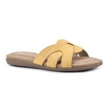 Cliffs Womens 6 M Yellow Sueded Smooth Fortunate Flat Slip On Sandals NI... - $468.34 MXN