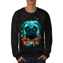 Wellcoda Sad Fancy Pug Puppy Mens Sweatshirt, Formal Casual Pullover Jumper - £24.08 GBP+