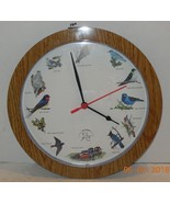 Audubon Bird Quartz Clock Round Plastic Wall Hanging Analog Display - $34.49 CAD