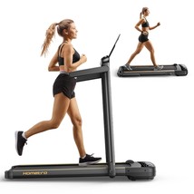 3.0Hp Foldable Compact Treadmill,2 In 1 Walking Pad &amp; Jogging Machine Fo... - £554.68 GBP