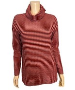 Talbots Pink and Blue Striped LS Cowl Neck Top Size M - €20,37 EUR