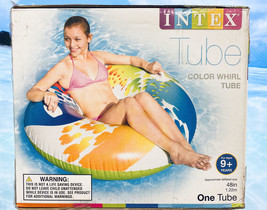 Intex 58202EP Inflatable 47&quot; Color Whirl Tube Swimming Pool Raft w/ Handles - $22.76