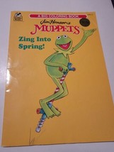 1995 Jim Henson&#39;s The Muppets Zing Into Spring A Big Coloring Book Golden VTG - £15.43 GBP