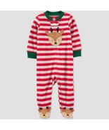 Carter&#39;s Just One You Baby 3M Reindeer Christmas Striped Footed Pajama -... - $10.92 CAD