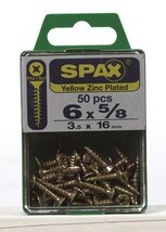 SCRW SPAX FH6X5/8YLWBX50 - $25.40 CAD