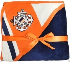 U.S. Coast Guard Licensed Logo Soft Plush Racing Stripe Baby Blanket (US... - $28.75