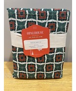 Opalhouse Jungalow Jade Rust Full Sheet Set Green Geometric 100% Cotton - $551.09 MXN