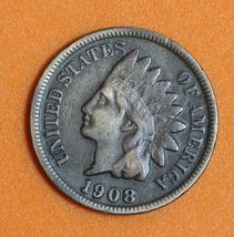 1908 S  KEY Mint Mark Indian Head Cent RARE!! Estate Find  20230001 - £151.86 GBP