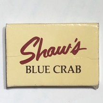 Shaw’s Blue Crab Restaurant Deerfield Illinois Match Book Matchbox - £3.91 GBP