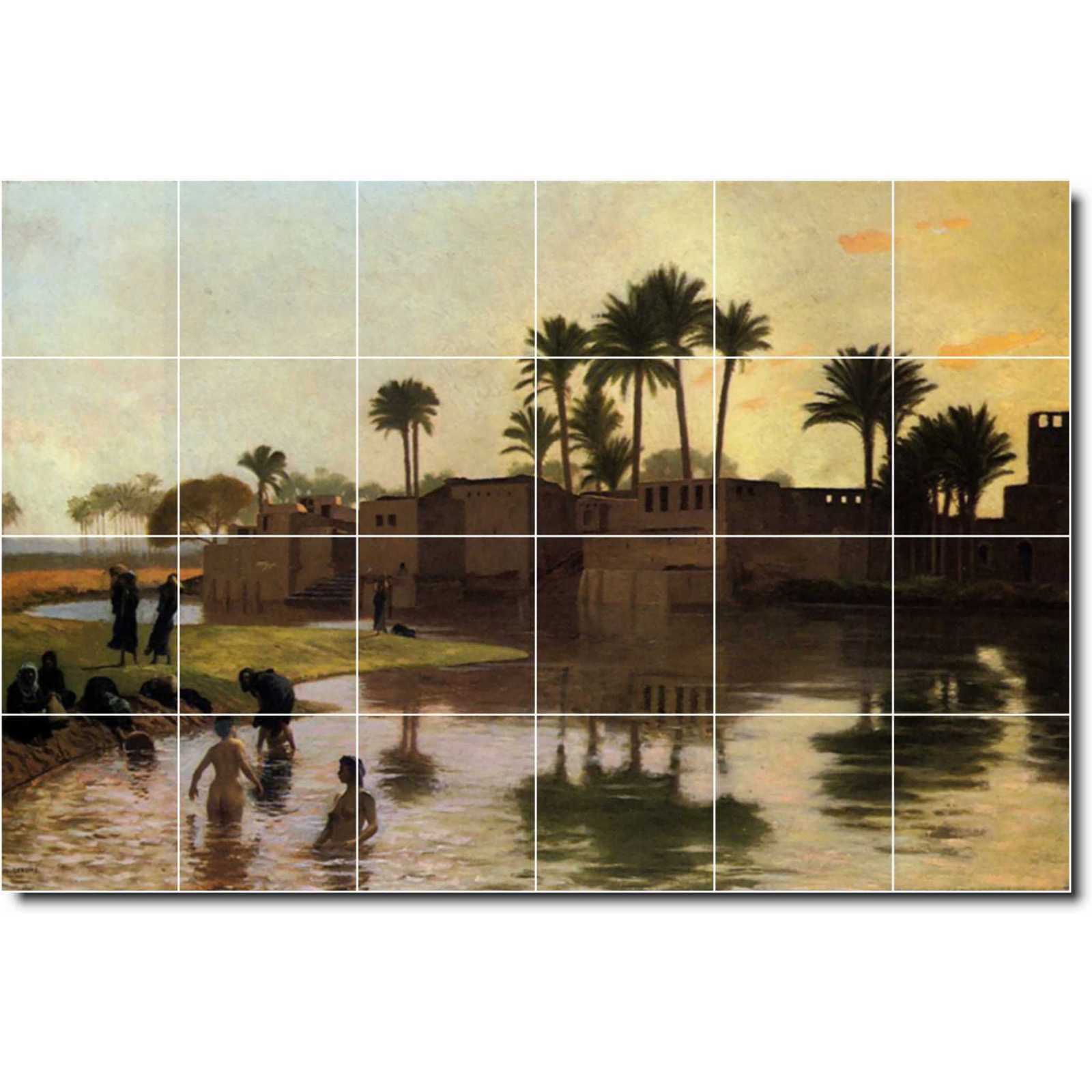 Gerome jean bathers by the edge of a river